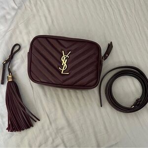 YSL Burgundy Lou Lou Belt Bag